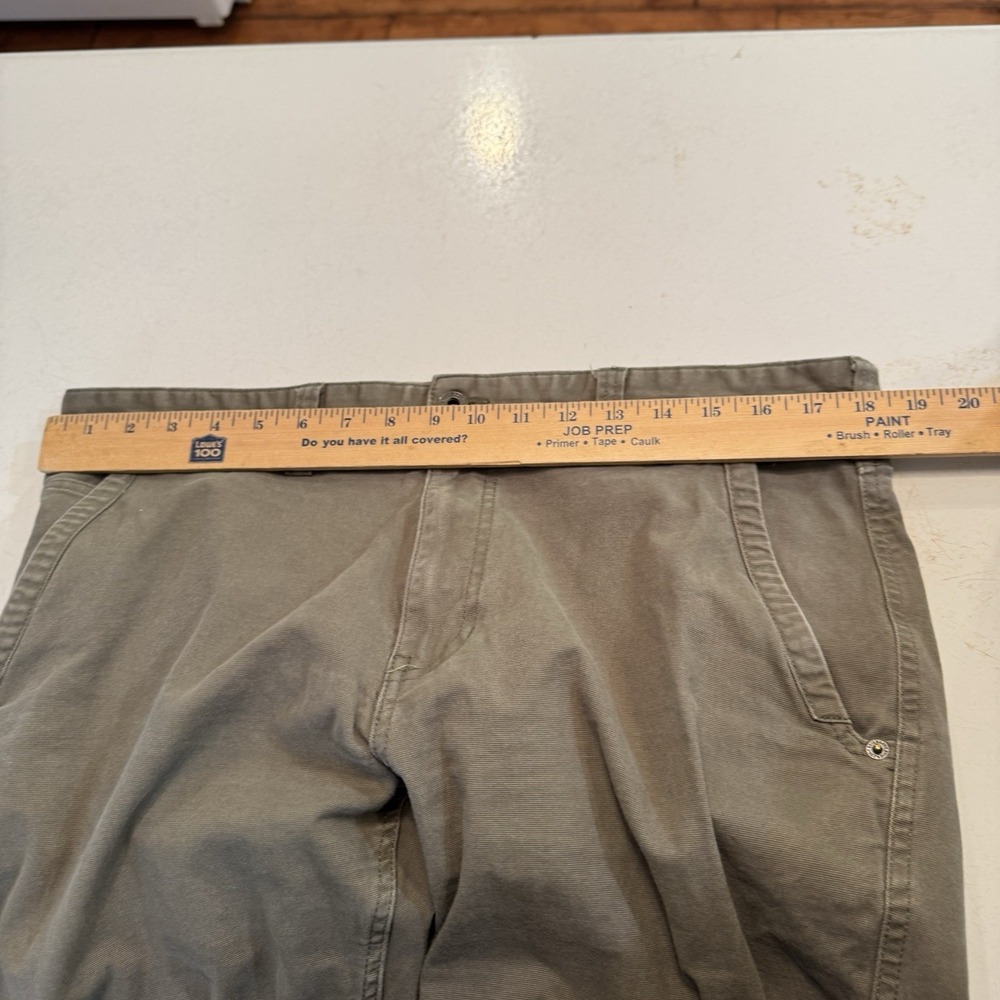 Eddie Bauer Men Pants 36x32 (36x29)Tan Khaki Utility Pants Carpenter Canvas - Picture 8 of 13